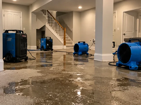 Drying equipment in an Everett basement