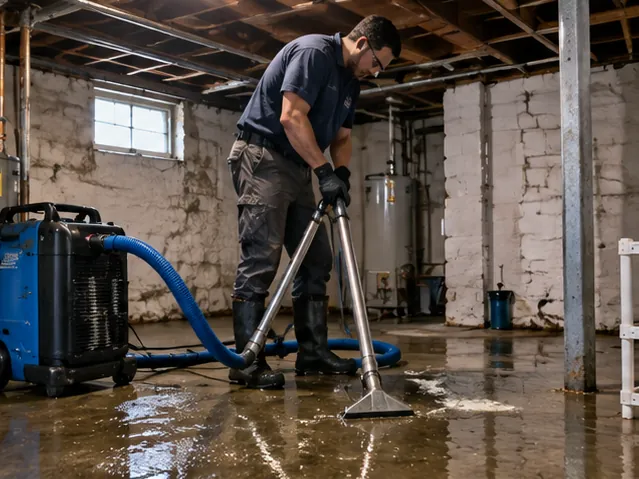 Basement water extraction in Somerville